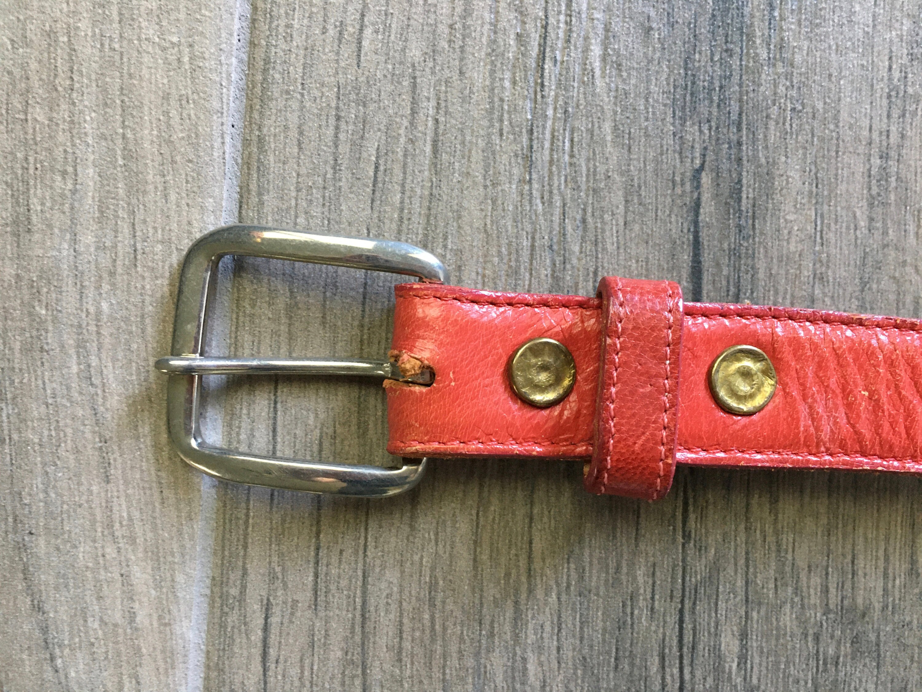 Vintage Tony Lama, 1980s Red Leather Western Style Belt - Etsy