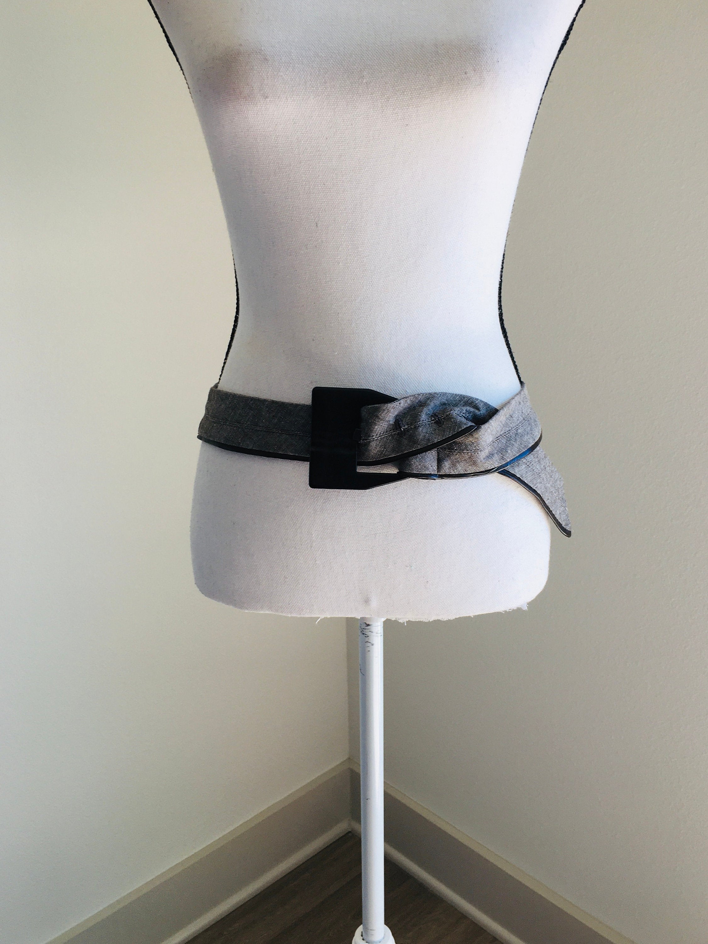 Vintage Fabric Belt1970s Cloth Belt with Leather TrimVintage Etsy