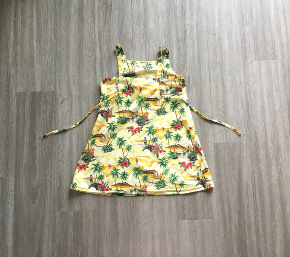 1980s Cotton Hawaiian Dress, Vintage Childs Tropi… - image 3