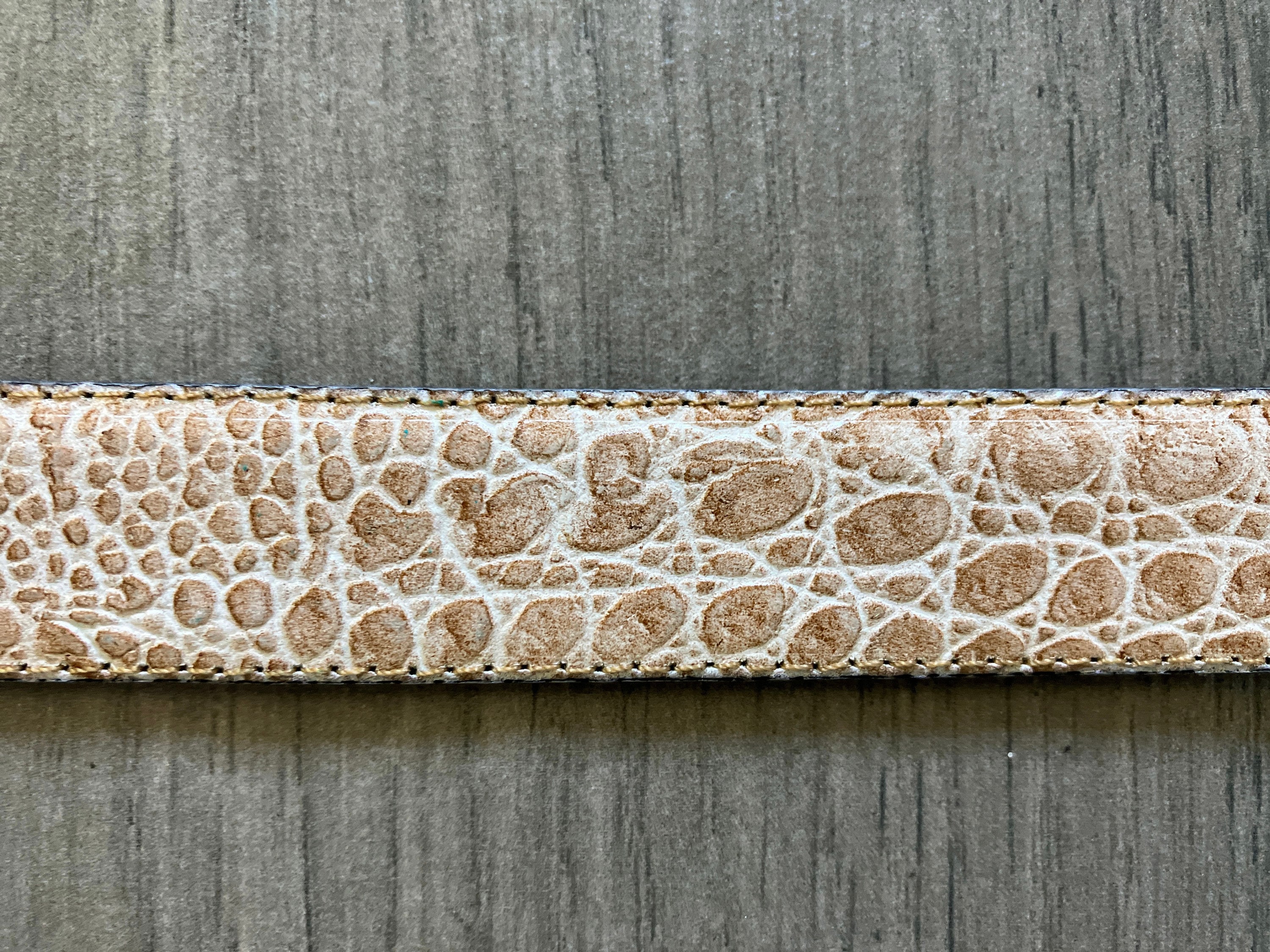 Erge Tan Croc-Embossed Leather Belt Cognac Mock Croc Leather Belt main image 4