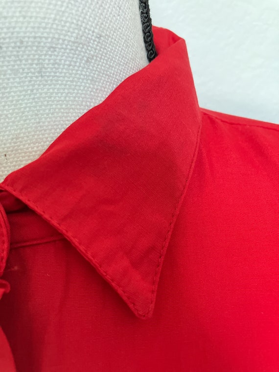 1990s Boxy Rayon Button Down Blouse - image 9