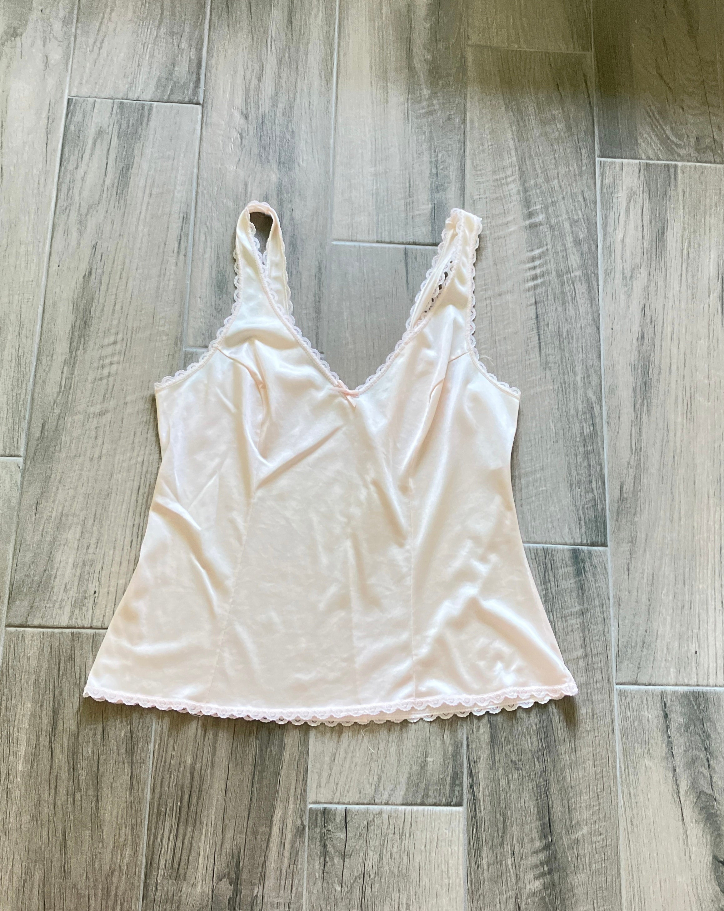 1980s Wide Strap Camisole, Vintage Nude Cami - Etsy