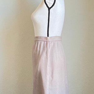 1980s A Line Khaki Skirt, Vintage Midi Skirt image 4