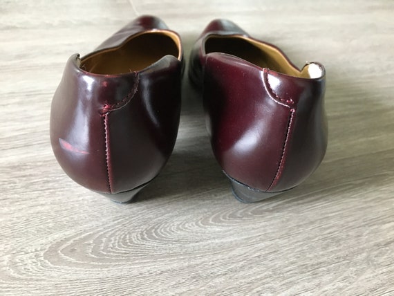 Vintage Evan-Picone, 1980s Burgandy Leather Pumps - image 4