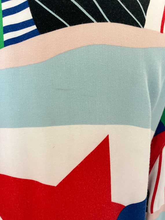 1990s Abstract Print Graphic Multicolored Shirt - image 10