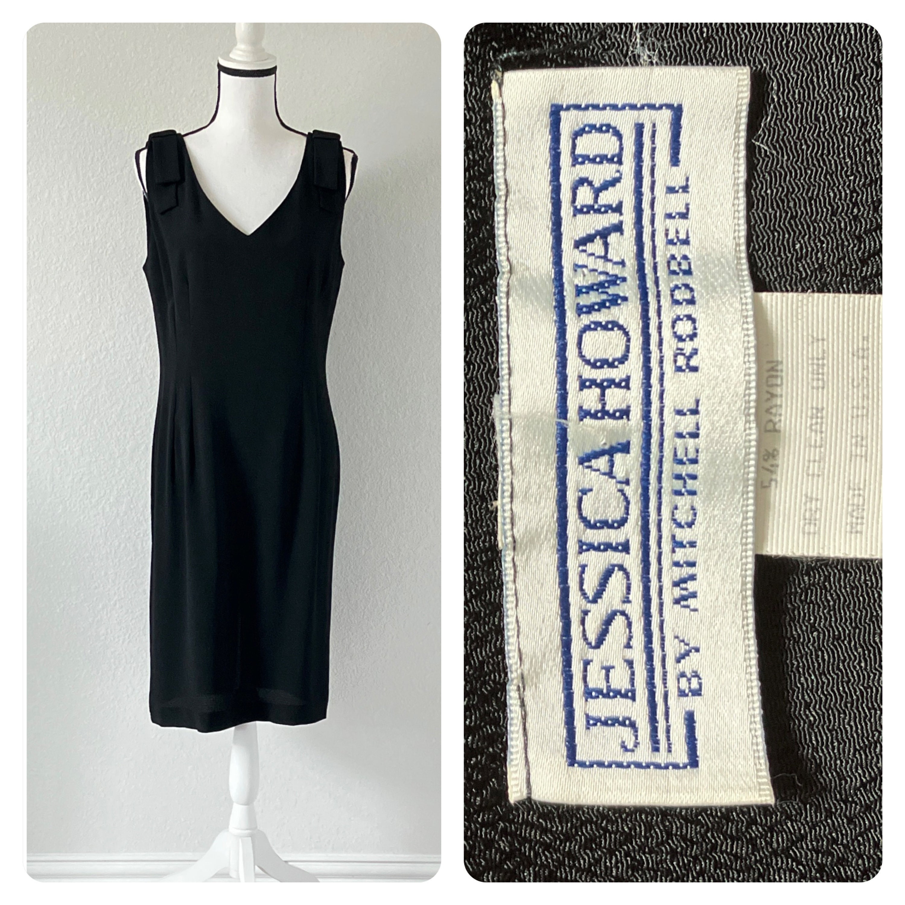 Vintage Jessica Howard 1980s Black Evening Dress 1990s - Etsy
