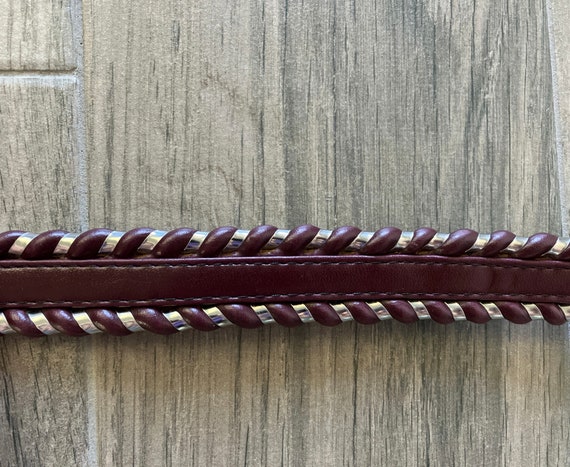 1970s Burgandy Leather Western Belt, Vintage Leat… - image 6