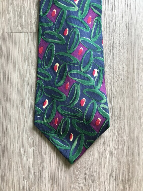 1980s Brightly Colored Abstract Tie - image 4