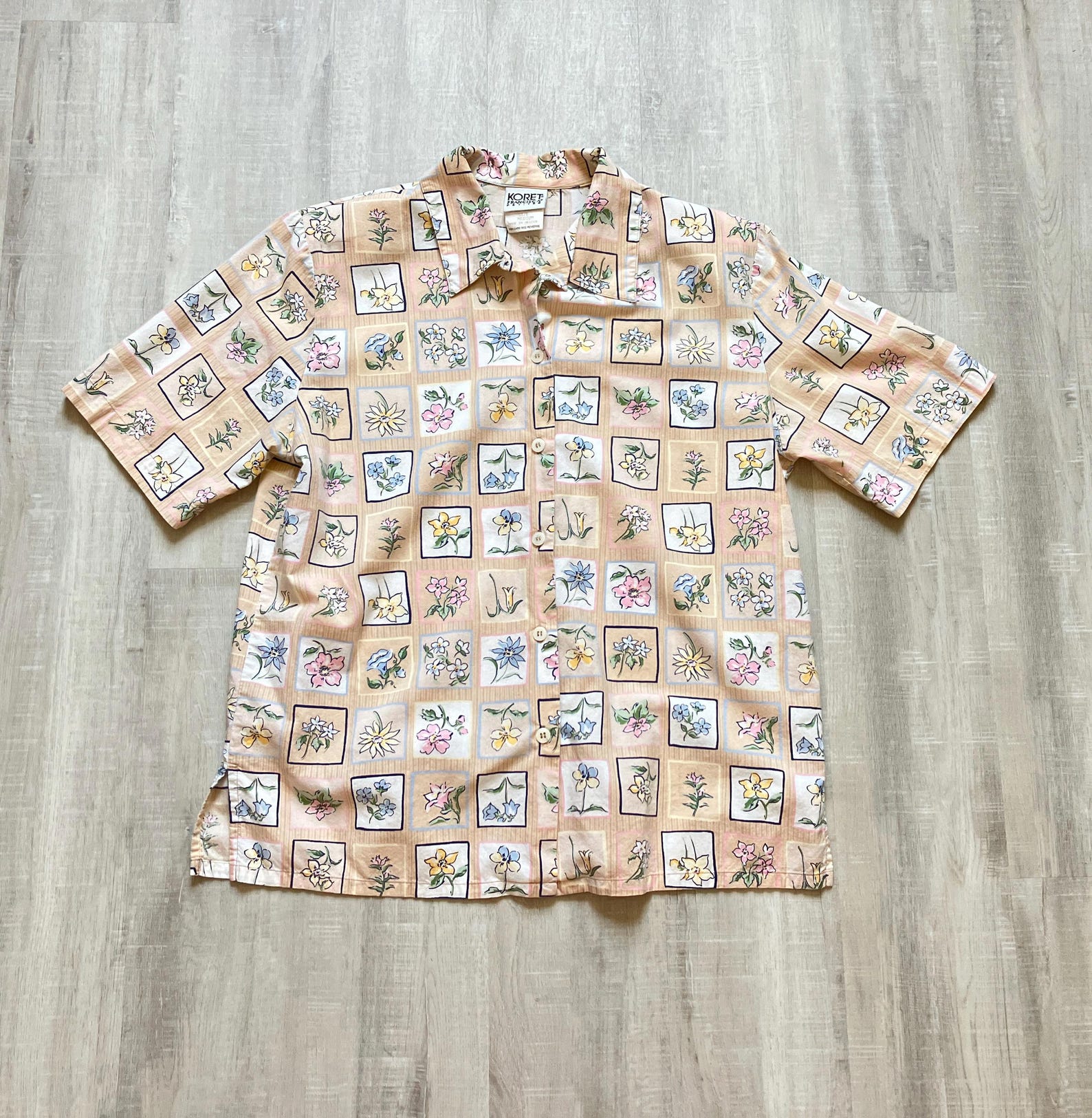 1990s Quilt Pattern Button Down Blouse - Etsy