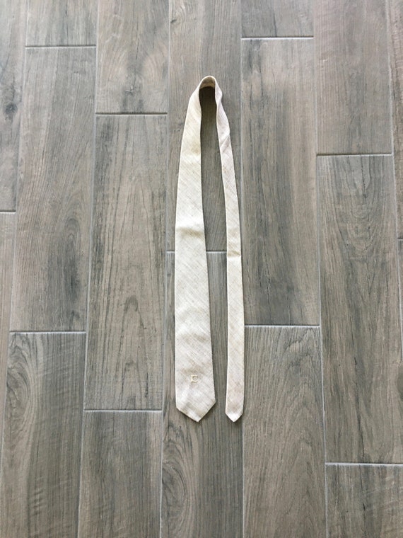 1970s Ivory Tweed Tie - image 7