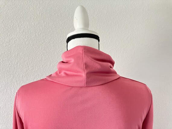 1970s Dusty Rose Turtleneck Top, Vintage Mauve Tu… - image 6