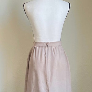 1980s A Line Khaki Skirt, Vintage Midi Skirt image 6