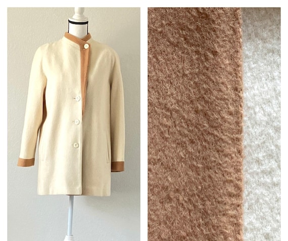 1980s Two Tone Wool Car Coat