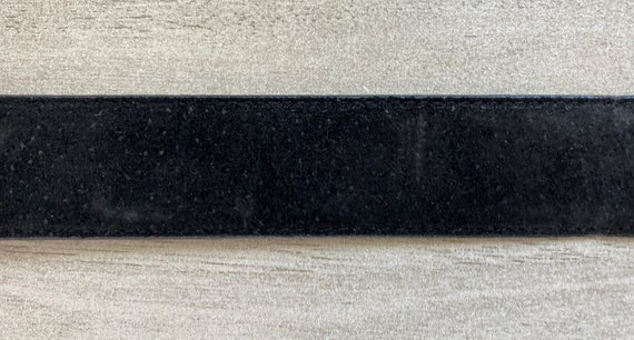 1980s Black Suede Belt, Vintage Wide Leather Belt - image 5
