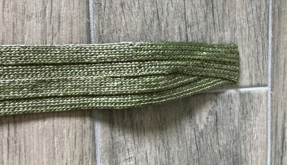 1970s Green Raffia Belt, 1980s Sage Straw Cinch B… - image 8