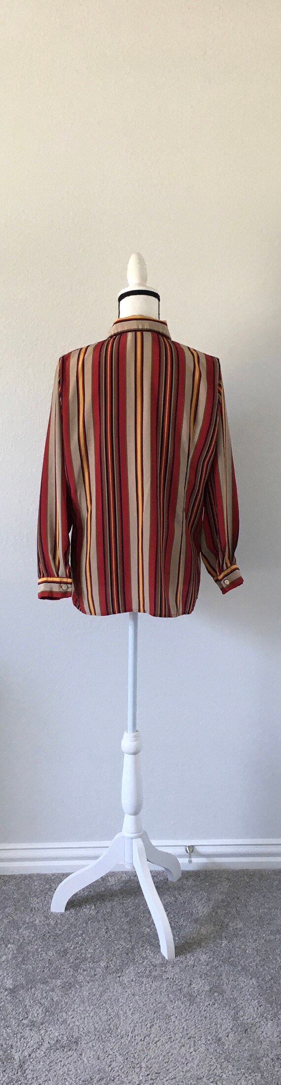 70's Geo Diamond Shirt Blouse - Blush