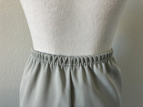 1970s Light Gray Pull On Pants, Vintage Elastic W… - image 6