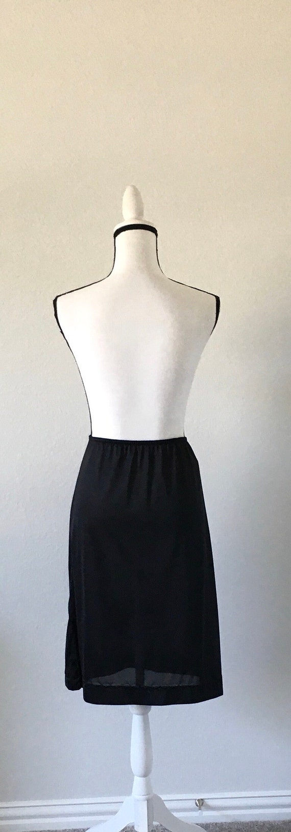 1960s Black Half Slip, Vintage Nylon Skirt Slip - image 5