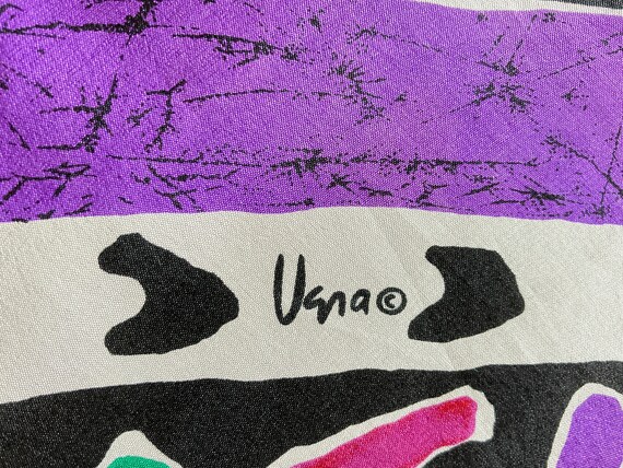 Vintage Vera, 1980s Abstract Graphic Scarf - image 6