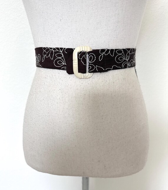 Vintage Embroidered Fabric Belt - Etsy Israel display picture 1