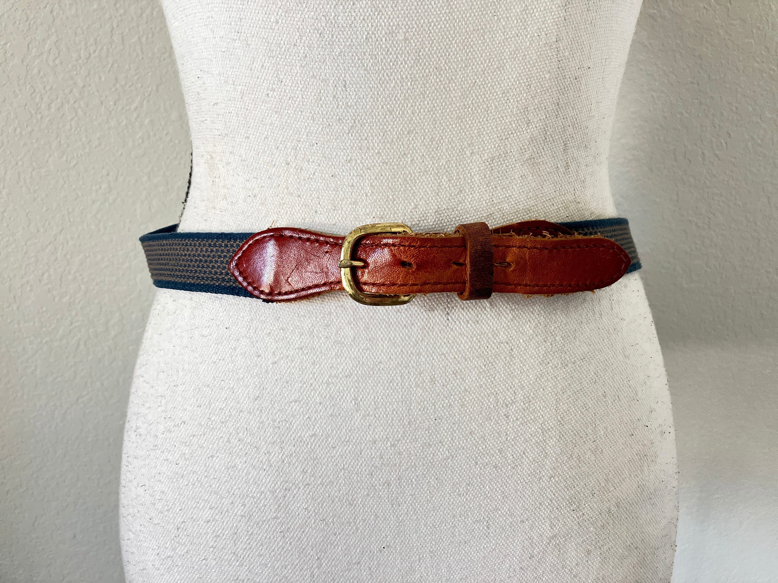 1980s Canvas and Leather Belt - Etsy display picture 2