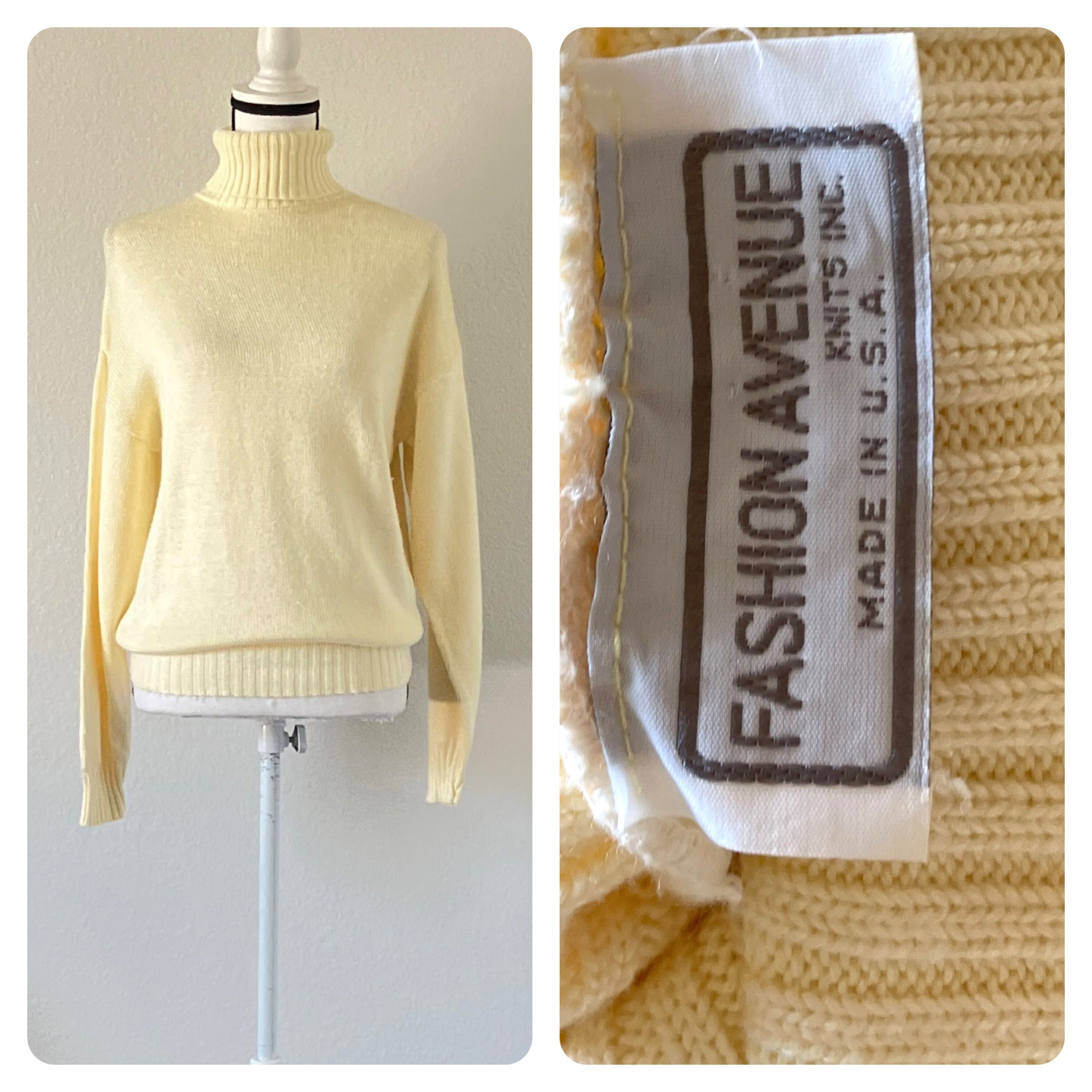 Yellow Turtleneck - Etsy