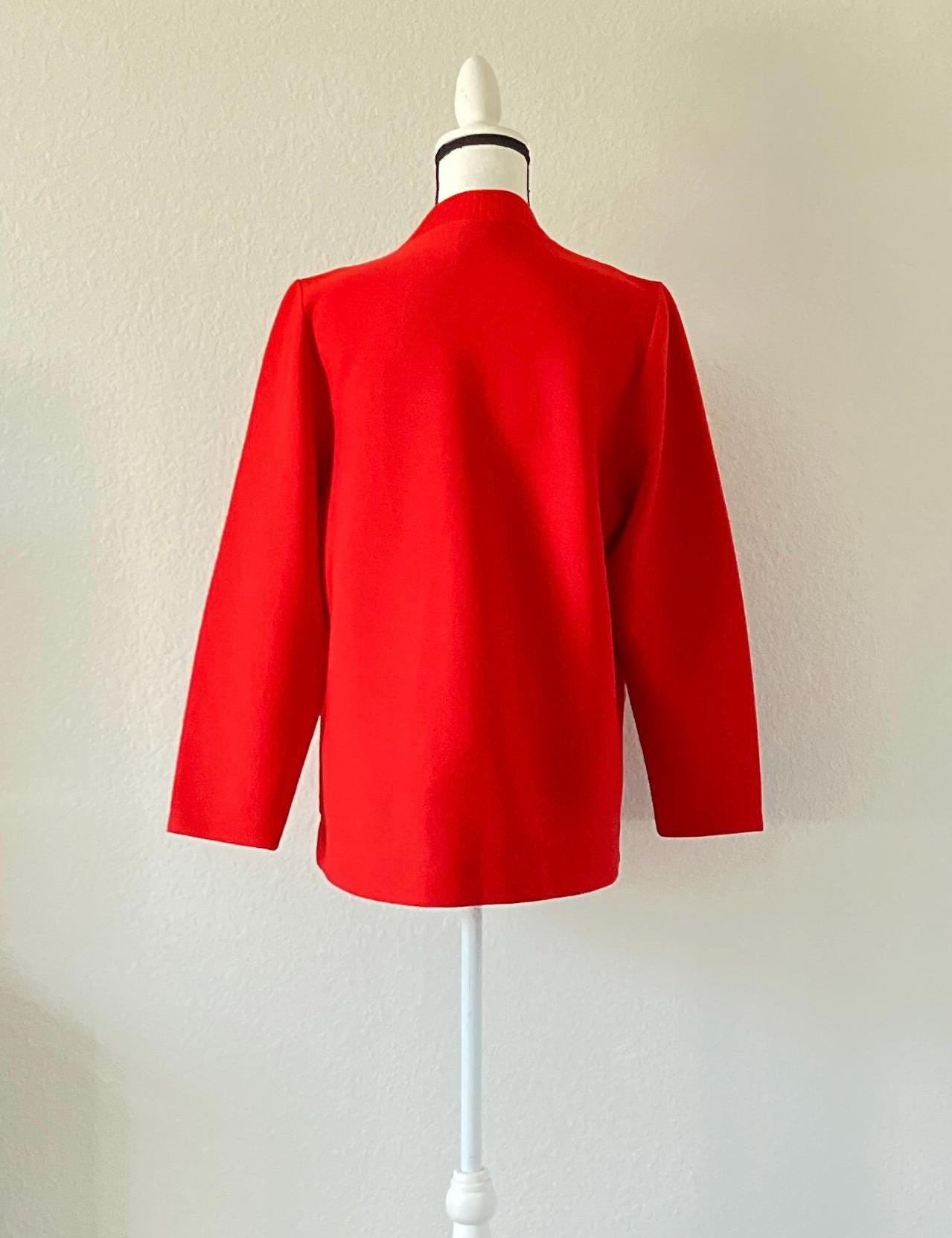 1960年代 1970年代 トマトレッドカーディガンジャケット - Etsy 日本