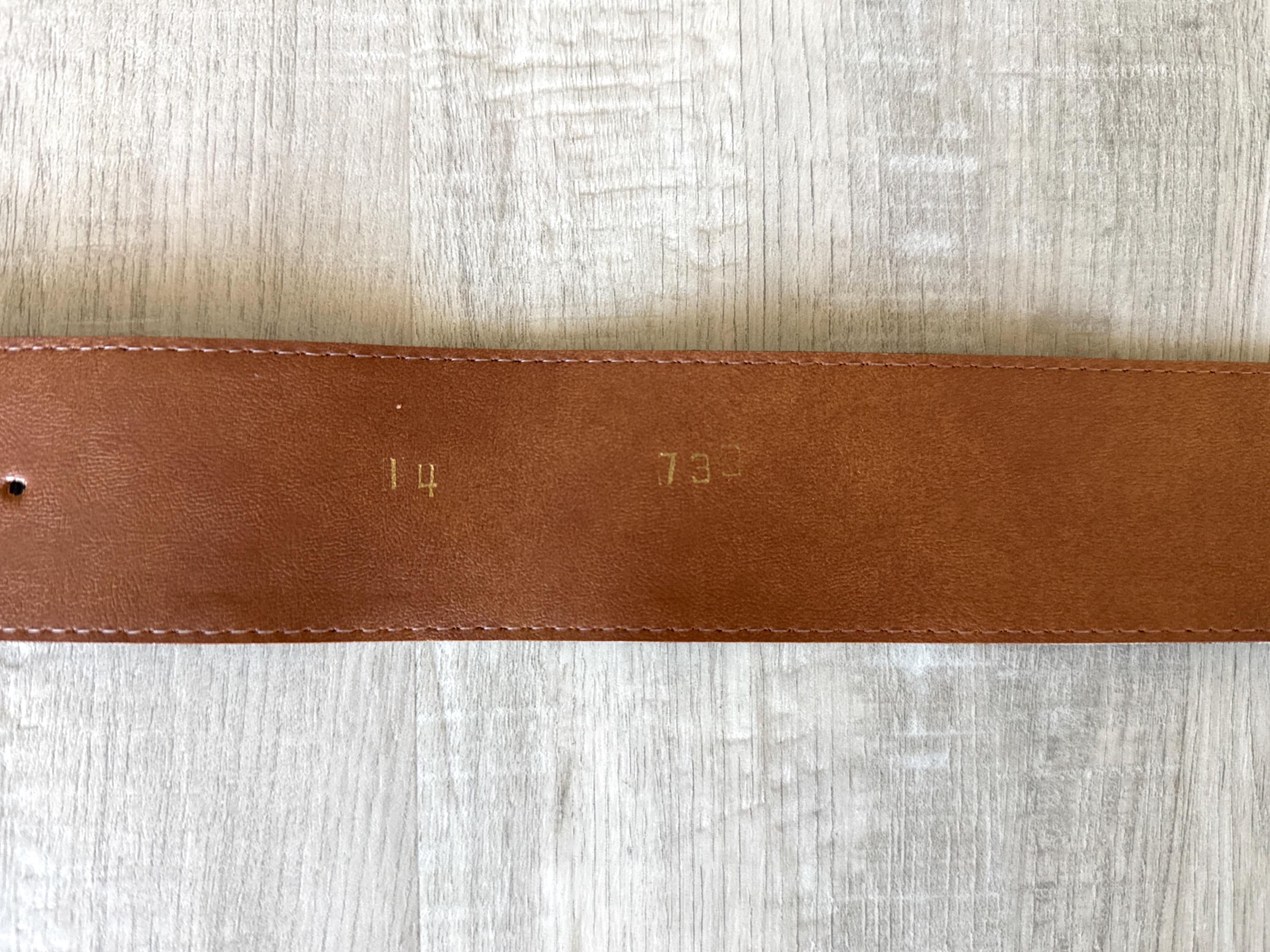 VINTAGE Tan Wide Faux Snakeskin Belt Men main image 4
