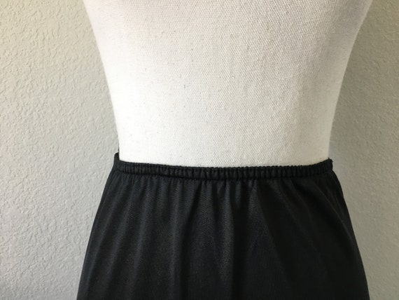 1960s Black Half Slip, Vintage Nylon Skirt Slip - image 3