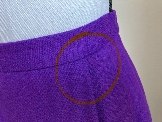 1980s Royal Purple Midi Skirt, Vintage Wool Suit … - image 10