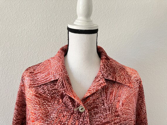 1970s Hand Made Shirt Dress, Vintage Hand Sewn Ea… - image 3