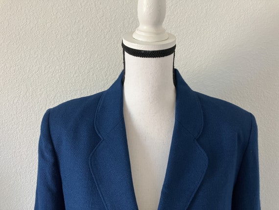 1980s Navy Blue Blazer, Vintage Professional Blaz… - image 3