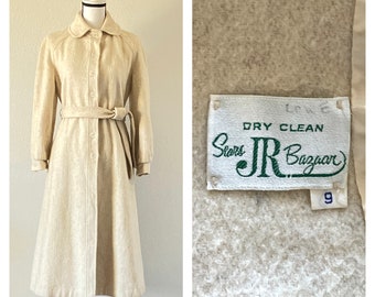 1950s Ivory Wool Coat, 1960s Princess Coat