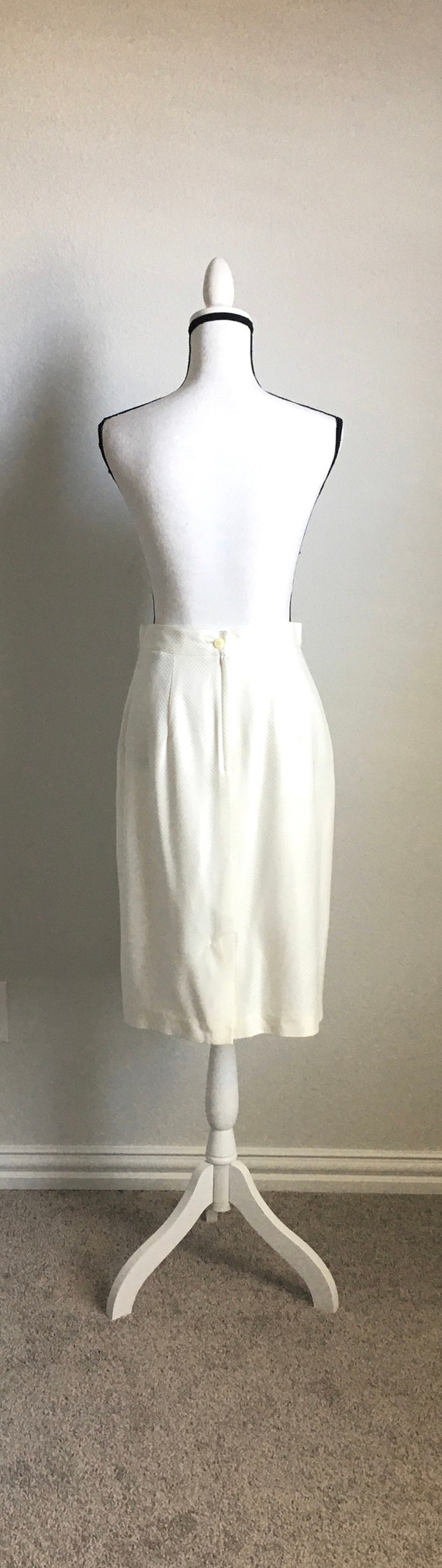 1990s Winter White Skirt, Vintage Deadstock Herri… - image 4