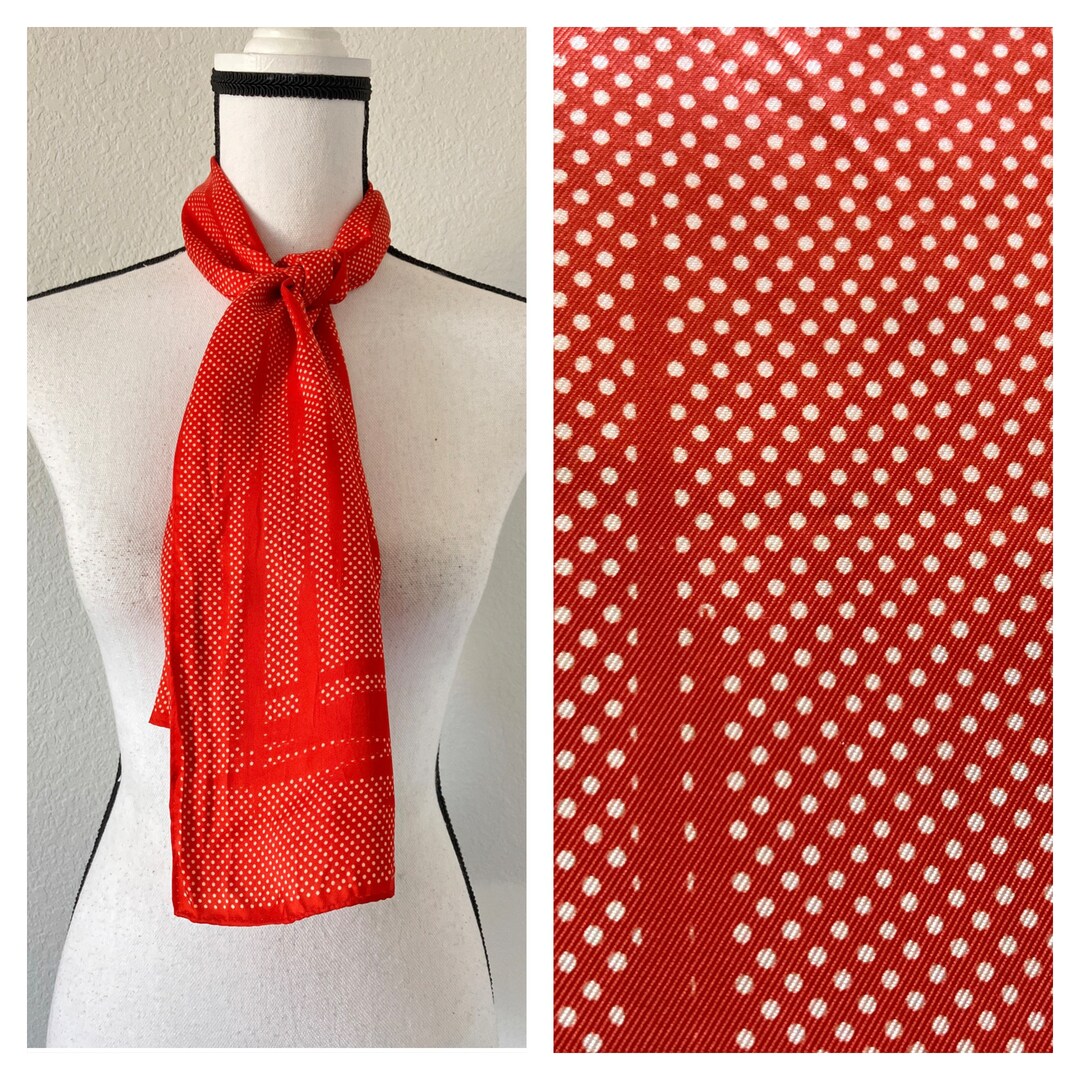 Orange Polka Dot Scarf main image 1