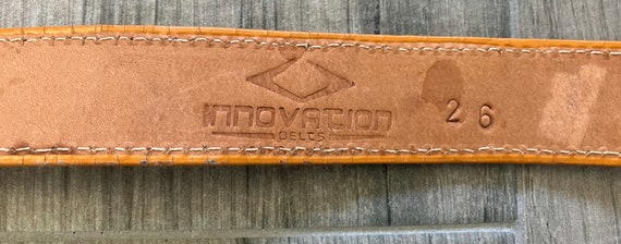 1980s Tan Western Belt, Vintage Leather CW Belt - image 10