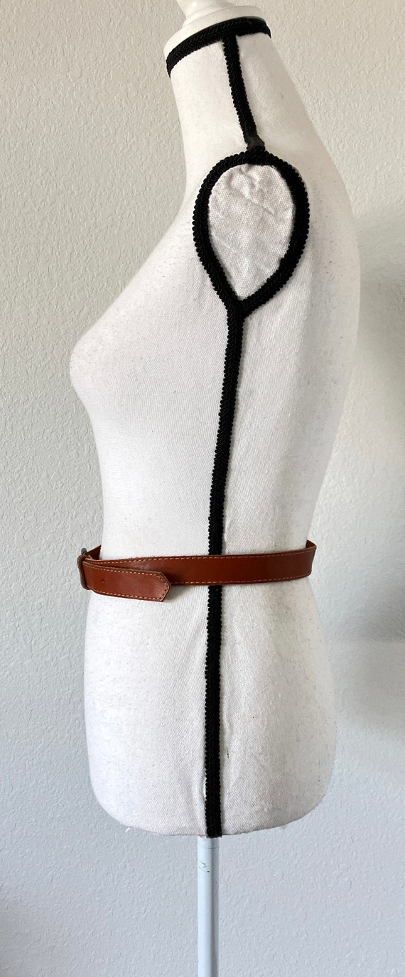 CARAMEL HIGH HEEL WITH BLUE STRAPS AND CARAMEL BELT main image 0