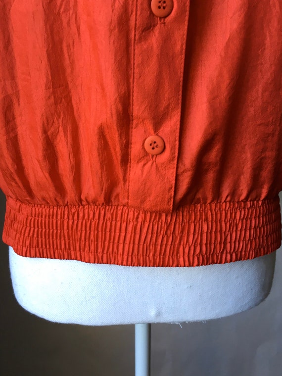 1980s Short Sleeve Jacket, Vintage Nylon Sweatshi… - image 9