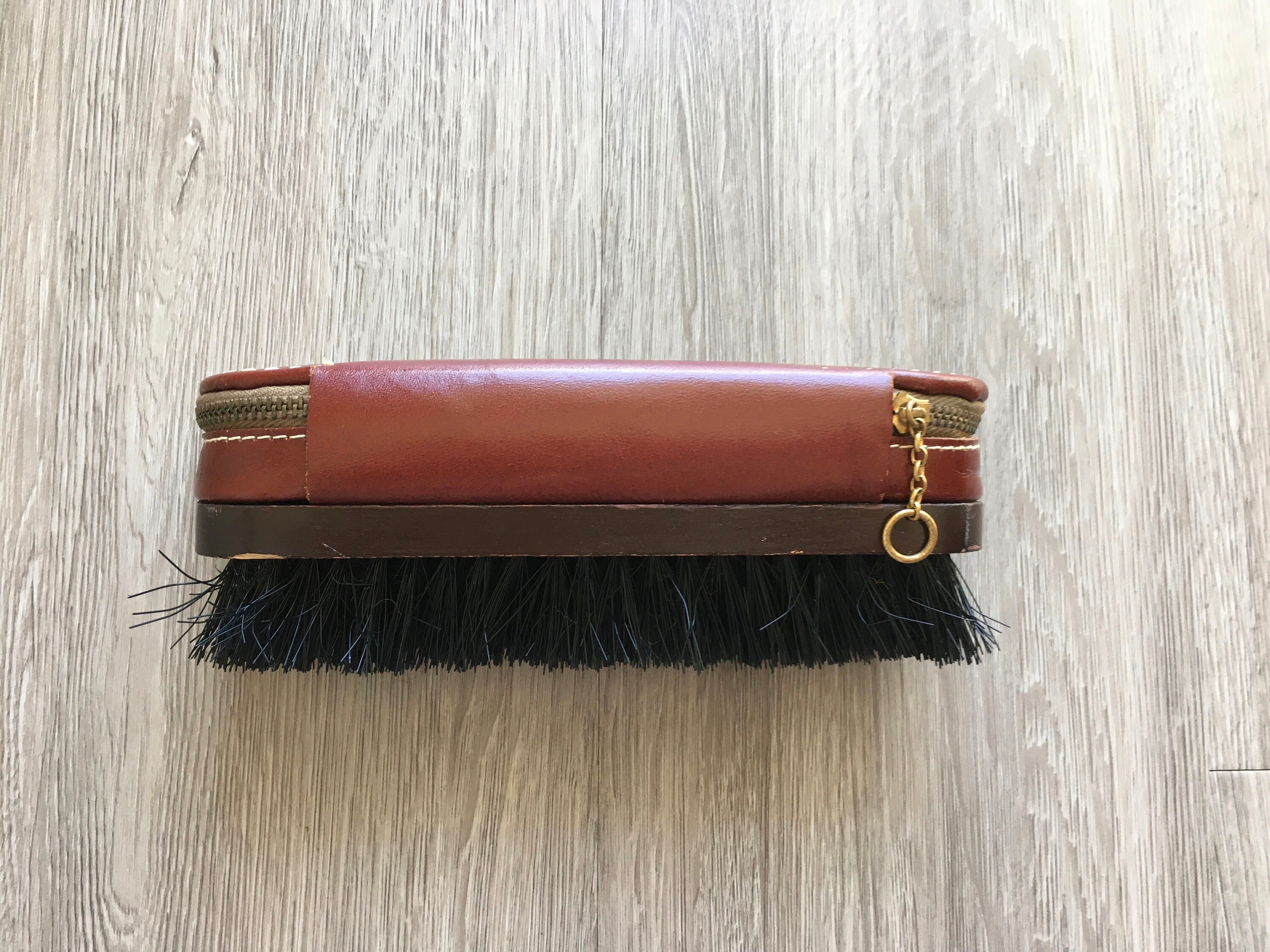 Vintage Hickok Pocket Commuter, 1940s Leather Shoe Shine