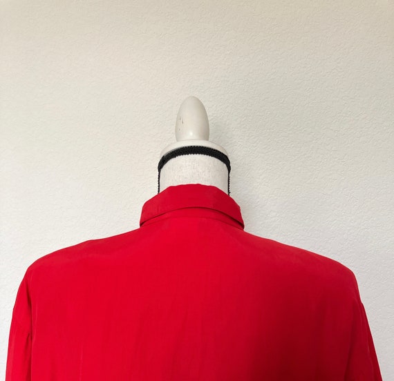 1990s Boxy Rayon Button Down Blouse - image 6