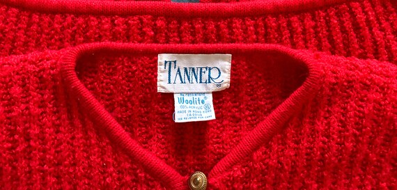 1960s Wool Cardigan, 1950s Nubby Granny Sweater - image 9