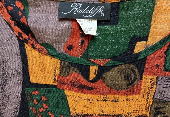 1990s Colorful Abstract Shell Top - image 8