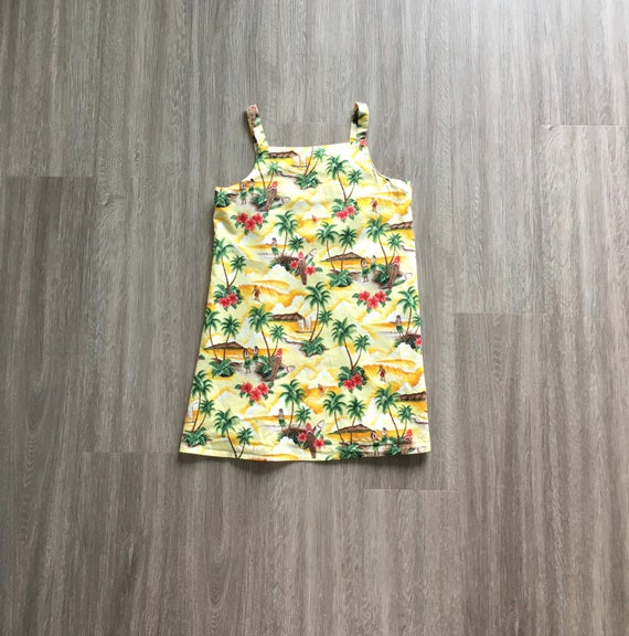 1980s Cotton Hawaiian Dress, Vintage Childs Tropi… - image 2