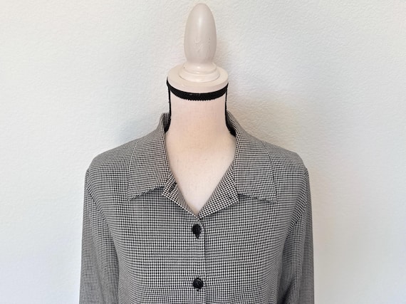1990s Houndstooth Shacket - image 3