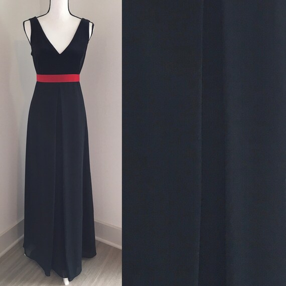 Vintage Scott McClintock,1980s Black Evening Gown,