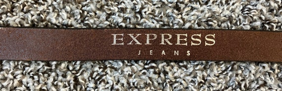 1990s Cognac Leather Belt, Vintage Preppy Leather… - image 9