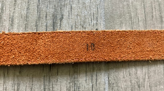 1970s Tan Leather Belt, 1980s Slim Caramel Belt - image 8