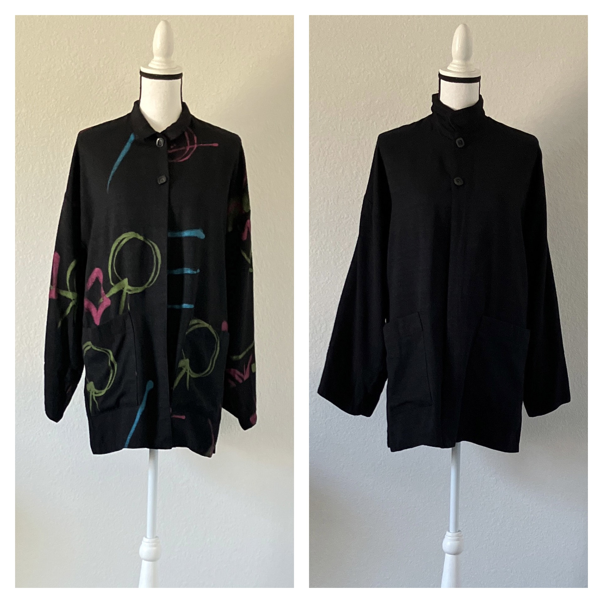 1990s Unique Reversible Long Line Jacket - Etsy Israel