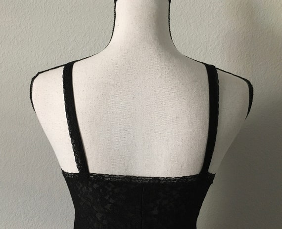 1960s Black Lace Chemise, Vintage Sexy Retro Ling… - image 7