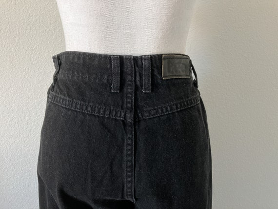 1980s Black High Waisted Jeans, 1990s Tapered Den… - image 7